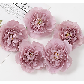 Bông hoa mẫu đơn 10cm phụ kiện trang trí tết làm vòng hoa handmade