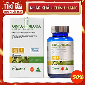 Hình ảnh Thực phẩm chức năng Careline Ginkgo Biloba 2500Mg - Viên uống bổ não