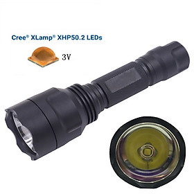 Mua Đèn pin mini cầm tay 3 chế độ siêu sáng đi rừng  thán hiểm chiếu khoảng cách xa cao cấp C8 XHP50.2 (Tặng kèm pin)
