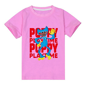 Poppy Play time Áo Thun Tay Ngắn In Hình Thời Gian Poppy Playtime Cho Bé Huggy Wuggy Trong Game Poppy Playtime