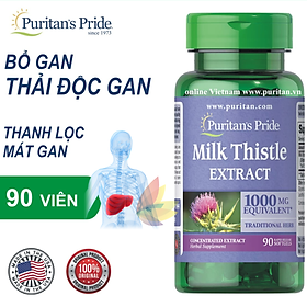 Bổ gan Puritan s Pride Milk Thistle Extract 1000mg Mỹ hỗ trợ giúp gan khỏe