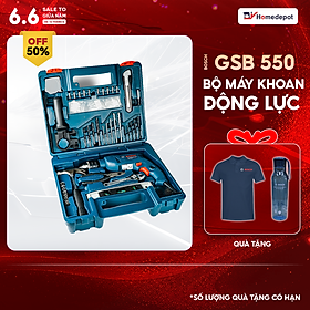 Máy khoan động lực Bosch GSB 600 set 100 món 600W, bảo hành 12 tháng