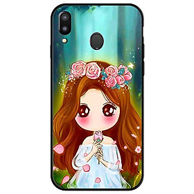 Ốp lưng dành cho điện thoại Samsung Galaxy M20 - Anime Cô Gái Cầm Hoa Hồng