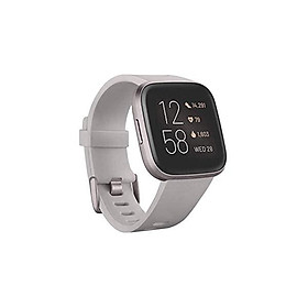 Fitbit Versa 2 Health & Fitness Smartwatch with Heart Rate, Music, Alexa Built-in, Sleep & Swim Tracking, Petal/Copper Rose, One Size (S & L Bands Included)