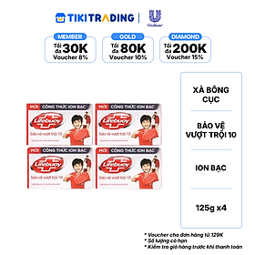 Combo 4 LIFEBUOY xà bông cục bảo vệ vượt trội 125g