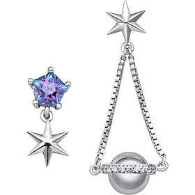 Bông tai bạc đính đá ECZ Swarovski PNJSilver Aura ZTXMW000012