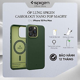 Ốp lưng cho iPhone 15 Pro Max Spigen Caseology Nano Pop Magfit - Hàng chính hãng