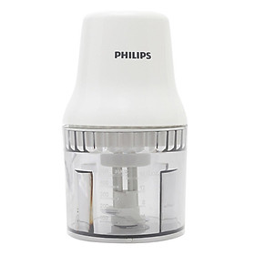 Máy xay thịt mini cầm tay PHILIPS HR1393/00 dung tích 0.7L công suất 450W - Xay ăn dặm, xay cháo cho bé- Hàng Chính Hãng