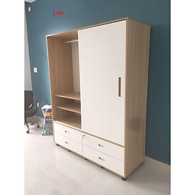 Tủ quần áo thiết kệ hiện đại - Tủ quần áo gỗ MDF  TA09 - Nội thất lắp ráp Viendong Adv