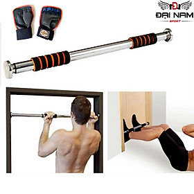 Xà Đơn Treo Tường Đa Năng Inox Không Cần Bắt Vít Đại Nam Sport + Kèm Găng Tay Tập Xà