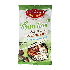 Bún Tươi Sợi Trung Ba Khánh 500G