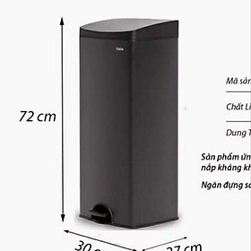 Mua Thùng rác Inox cao cấp 22l đóng nắp bằng thủy lực êm ái