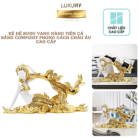 Mua Kệ Để Rượu Vang Whisky Và Champagne Nàng Tiên Cá Composite Cao Cấp Phong Cách Châu Âu DECOR LUXURY - Hàng Nhập Khẩu