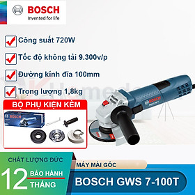 Hình ảnh Máy Mài Góc Bosch GWS 7-100T 720W