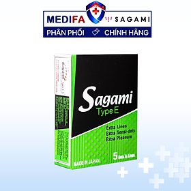 Bao cao su Sagami type – E (hộp 5 cái)
