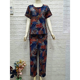 Đồ Bộ Mặc Nhà, Đồ Bộ Nữ Quần Dài Tay Ngắn Tole  Nhung Trung Niên Có Bigsize, Màu Số 18