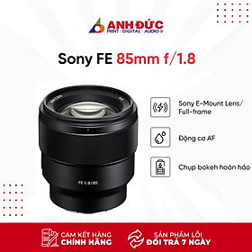 Ống Kính Sony FE 85mm f/1.8 (Hàng Chính Hãng)