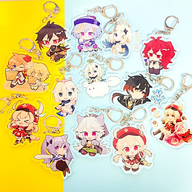 ( Mica trong acrylic ) Móc khóa GENSHIN IMPACT VER MŨM MĨM quà tặng xinh xắn dễ thương in hình anime chibi (MẪU GIAO NGẪU NHIÊN)