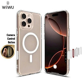 Ốp Lưng Trong Suốt Wiwu Dynamic Pro Cho iPhone 16 Pro Max Chống Ố Vàng Hỗ Trợ Sạc Không Dây - Hàng nhập khẩu