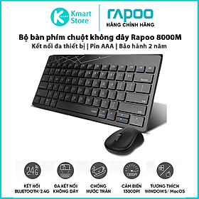 Bộ phím chuột không dây Rapoo 8000M - Hàng Chính Hãng