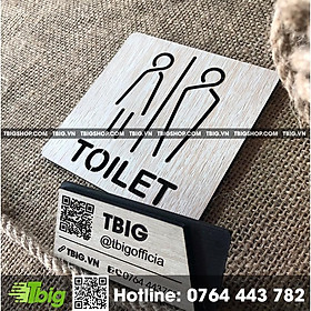 Mua Bảng toilet Nam - Nữ cắt laser mẫu đơn giản