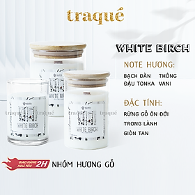 Nến thơm tinh dầu cao cấp không khói an toàn Candle Cup - WHITE BIRCH - S - 100G KG NẮP