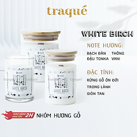 Nến thơm tinh dầu cao cấp không khói an toàn Candle Cup - WHITE BIRCH - S - 100G (KG NẮP)