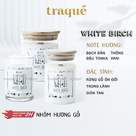 Nến thơm tinh dầu cao cấp không khói an toàn Candle Cup - WHITE BIRCH - M - 200G (CÓ NẮP)