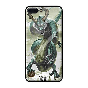 Ốp kính cho iphone 7 plus mẫu rồng châu1 - hàng chính hãng