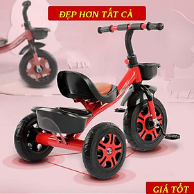 Xe Đạp Trẻ Em, Xe Cút Kít 3 Bánh Ghế Da Cho Bé Từ 2 Tuổi Trở Lên Chắc Chắn