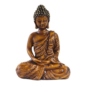 Resin Buddha Statue Thailand Buddha Figurine for Living Room Garden Tabletop