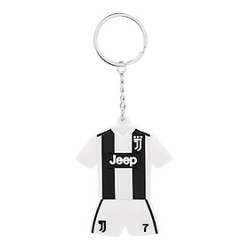 Móc Khóa Nhựa Dẻo Đúc Nổi Hình Trang Phục Clb Bóng Đá Juventus