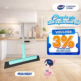 Cây Gạt Nước EVA Đa Năng MyJae Xoay 180 Độ, Chổi Quét Nhà Chống Dính Có Thể Thu Gọn