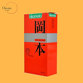 - Bao Cao Su Okamoto Skinless Skin Strawberry Hương Dâu Hộp 10 Cái