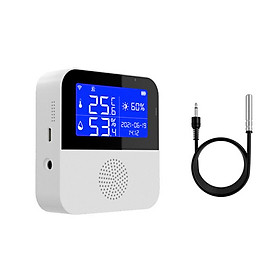 Tuya Wifi Temperature Humidity Sensors APP Remote Monitor Control for Home Intelligent Scenario Linkage Compatible with Amazon Alexa Google Home Voice Control