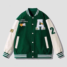 Áo khoác bomber, áo khoác bóng chày nam nữ mẫu thêu họa tiết kỹ đẹp, Áo khoác bomber nỉ form rộng Unisex Áo bomber nỉ Cardigan trần bông trẻ