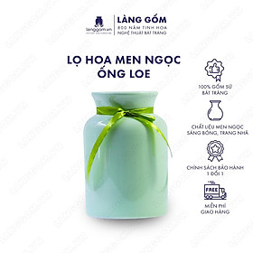 Mua Bình hoa  lọ hoa Gốm sứ Bát Tràng cao cấp Men ngọc ống loe dùng làm quà tặng  trang trí - Làng Gốm Bát Tràng