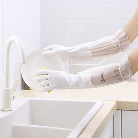 Mua Găng Tay Cao Su Lót Nỉ Dài 50cm Bo Chun