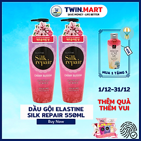 Dầu gội chăm sóc và nuôi dưỡng tóc Elastine Silk Repair Cherry Blossom