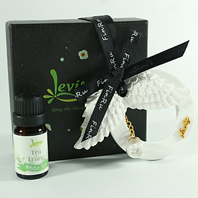 Combo tinh dầu trà trắng leviter 10ml tặng kèm đá thơm thấm tinh dầu hình đôi cánh.