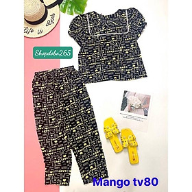 Đồ bộ nữ,đồ ngủ mặc nhà lửng 9 tấc vải lụa mango BL 13 họa tiết dễ thương size 47-60kg