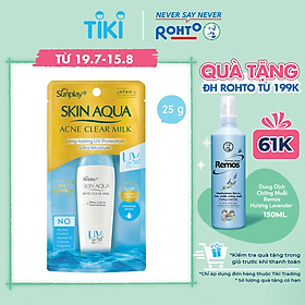 Sữa Chống Nắng Dưỡng Da Ngừa Mụn Sunplay Skin Aqua Acne Clear SPF 50+ PA++++ (25g)