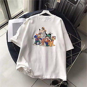 Áo phông trắng dáng dài rộng Oversize