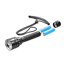 Scuba Diving Flashlight Handheld Dive Light Aluminum Alloy Torch for Outdoor