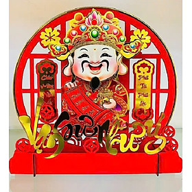 Mua MẪU MỚI Thần Tài lắc đầu để bàn làm việc có Led  bàn khách  Khánh Liễn trang trí Tết   phụ kiện trang trí Năm Mới 2025 size lớn