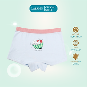 Quần chip bé gái, quần lót cho bé gái cotton cao cấp họa tiết Catty dễ thương hãng LASAMO mã QLB026
