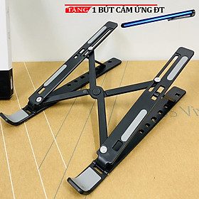 Mua Giá đỡ laptop ABS có thể gấp gọn dành cho Macbook Ipad và máy tính xách tay chữ X Nhựa Mỏng đen trắng JC56 Shalla Tặng bút cảm ứng ĐT