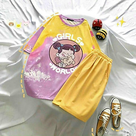 SET THUN NỮ COTTON,MÀU SẮC SINH ĐỘNG,THIẾT KẾ HỌA TIẾT XINH XẮN