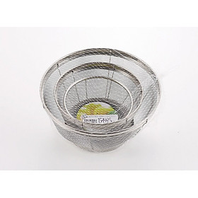 Mua Set 3 Rổ Inox Không Gỉ Pearl Life Đựng Thực Phẩm Đa Năng Hàng Nội Địa Nhật Cao Cấp
