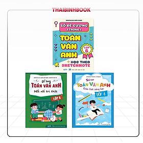 Combo 03 Sách Sổ Tay Lớp 6 : Sổ Tay Kiến Thức (Chân Trời Sáng Tạo,Kết Nối Tri Thức) + Đề Cương Toán Văn Anh SKETCHNOTE 